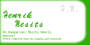 henrik mesits business card